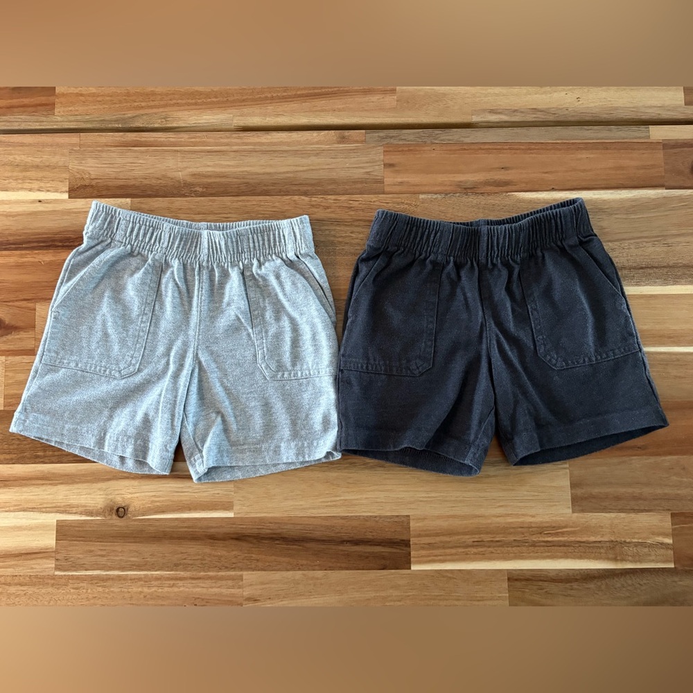 OshKosh B'gosh Pull-On Shorts Duo - Light Gray & Charcoal
